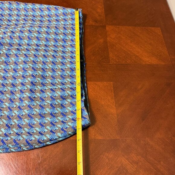 Talbots Womens Houndstooth Pencil Skirt Size 12 Wool Blend Blue & gray - Picture 6 of 9